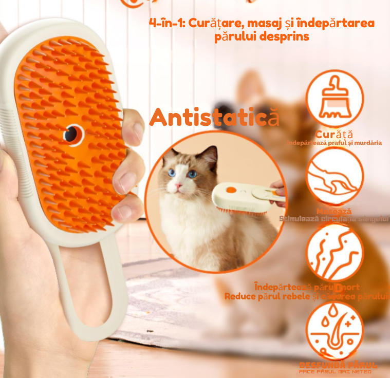 Perie cu Aburi pentru Animale
